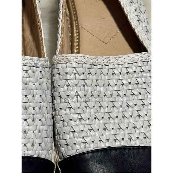 J.mclaughlin Redding 2 basket weave woven black white loafers 9M - Picture 10 of 11